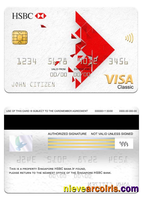 Singapore HSBC Bank visa classic card